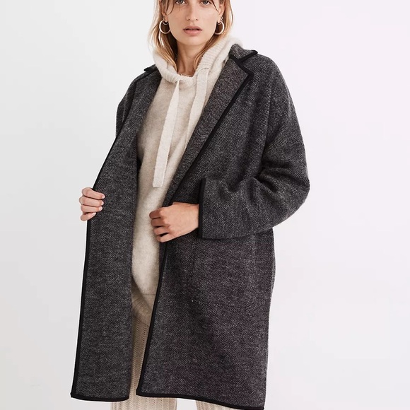 Madewell Jackets & Blazers - NWOT Madewell Herringbone Courton Sweater Coat